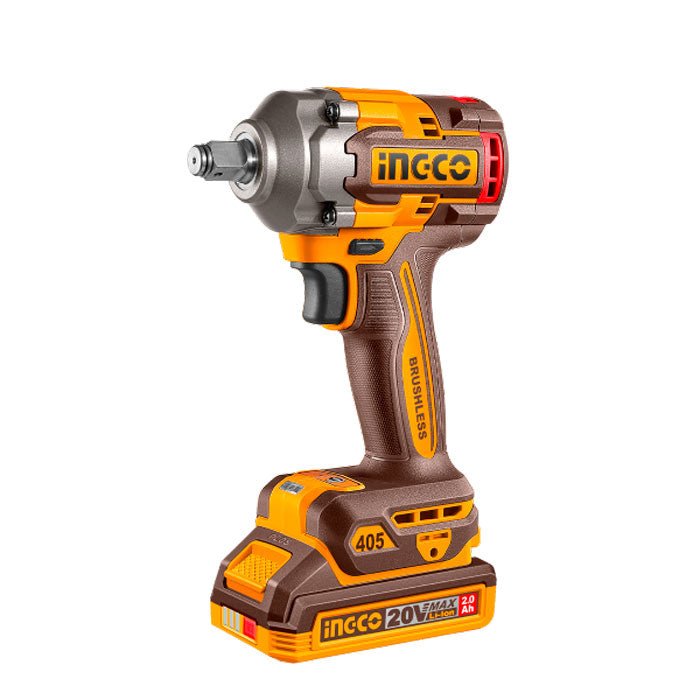Llave de Impacto Inalámbrica INGCO 20V 405Nm + Lámpara y Dados UCOSLI23056 - MARKEMSTORE - Combos de Herramientas