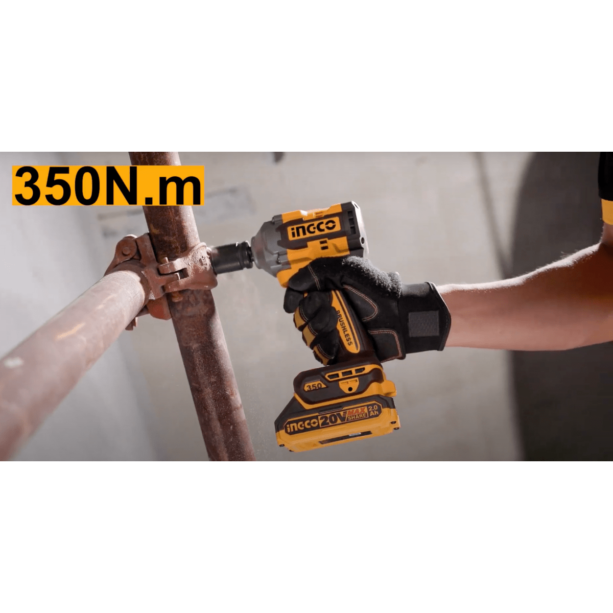 Llave De Impacto M1/2 20v 350nm INGCO UCIWLI2035 - MARKEMSTORE - Llave de Impacto