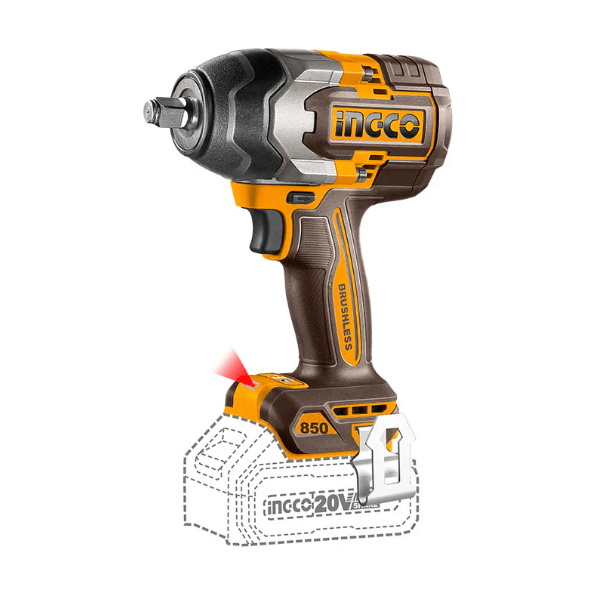 Llave De Impacto M1/2 20v 850nm Incluye 2 Baterias Y 1 Cargador INGCO UCIWLI2085 - MARKEMSTORE - Llave de Impacto