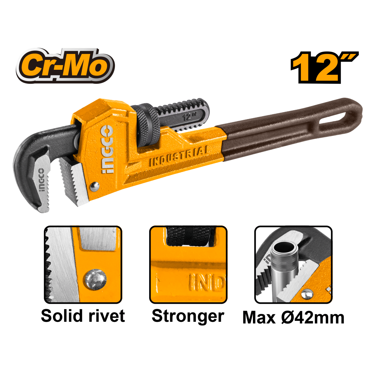 Llave De Tubo 12" HPW0812 - MARKEMSTORE - LLAVES Y JUEGOS