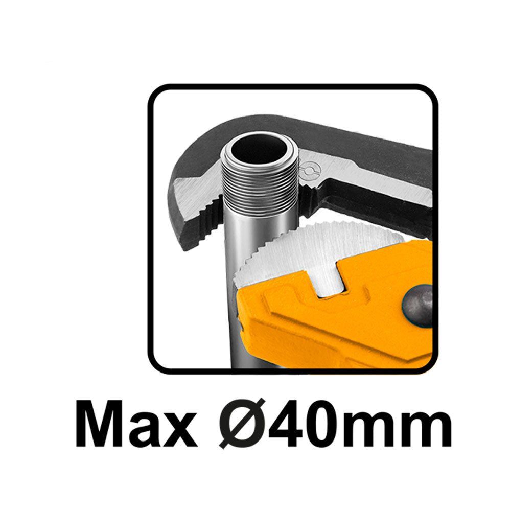 Llave de Tubo Autoajustable INGCO 10" 14 - 40mm HPW1410 - MARKEMSTORE - Llaves y Juegos