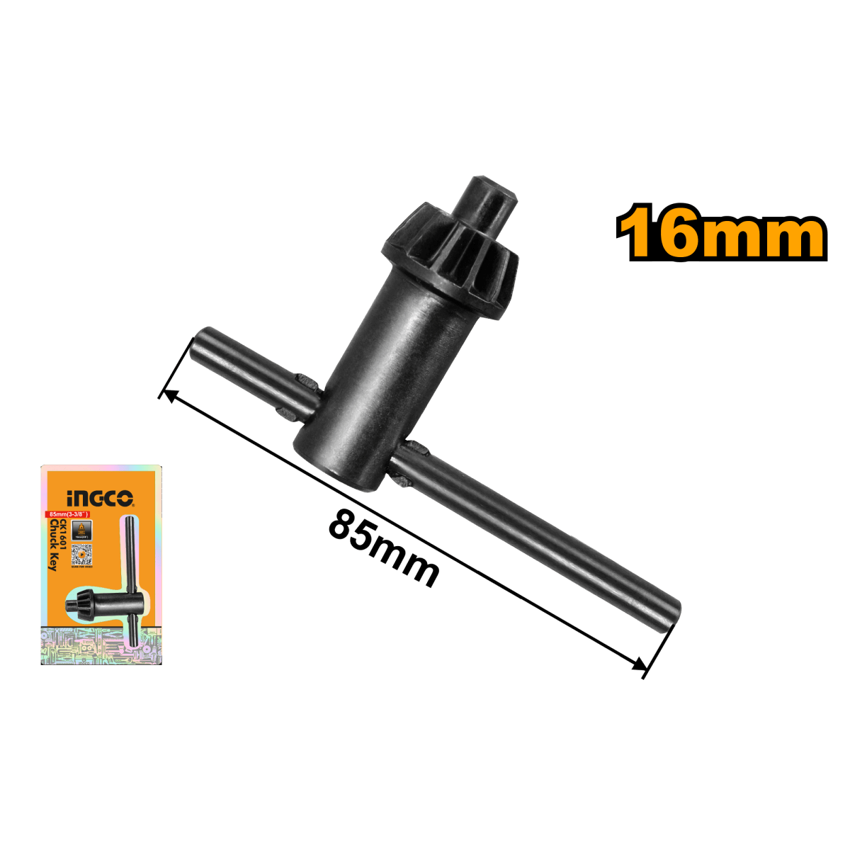 Llave Para Mandril 16mm Ingco Ck1601 - MARKEMSTORE - Accesorios para Taladro