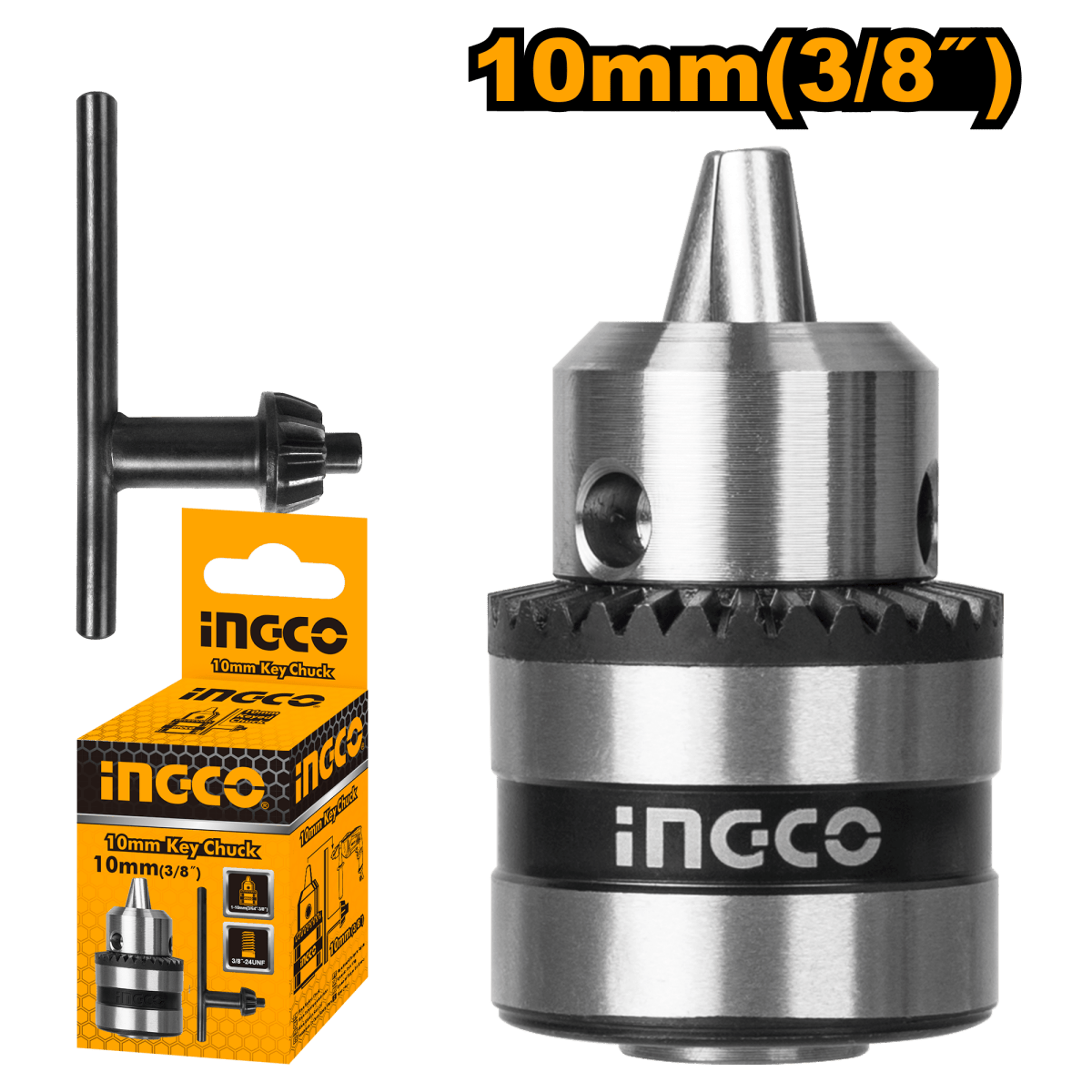 Mandril Taladro 3/8 - 24Unf 0,8 - 10Mm Ingco KC1001 - MARKEMSTORE - 