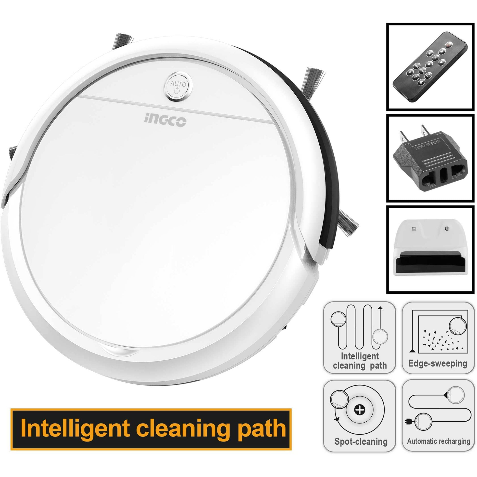 Aspiradora Robotica Inteligente Programable Ingco 700-1000pa - MARKEMSTORE