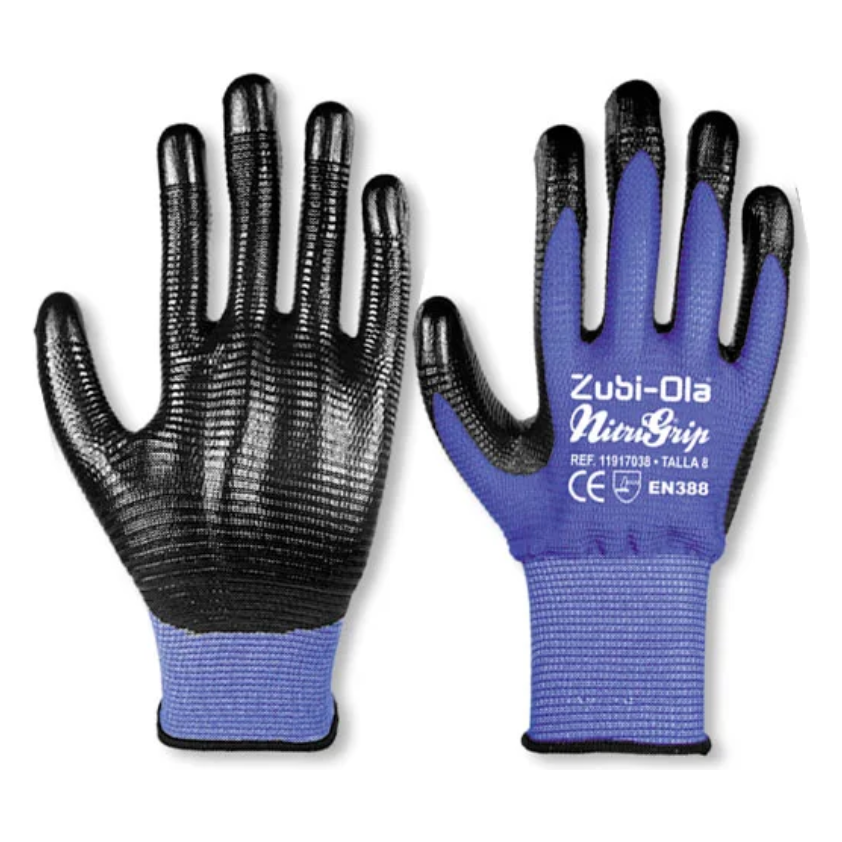 Guantes de Seguridad Nylon Texturado Recubiertos En Nitrilo 11917038 - MARKEMSTORE