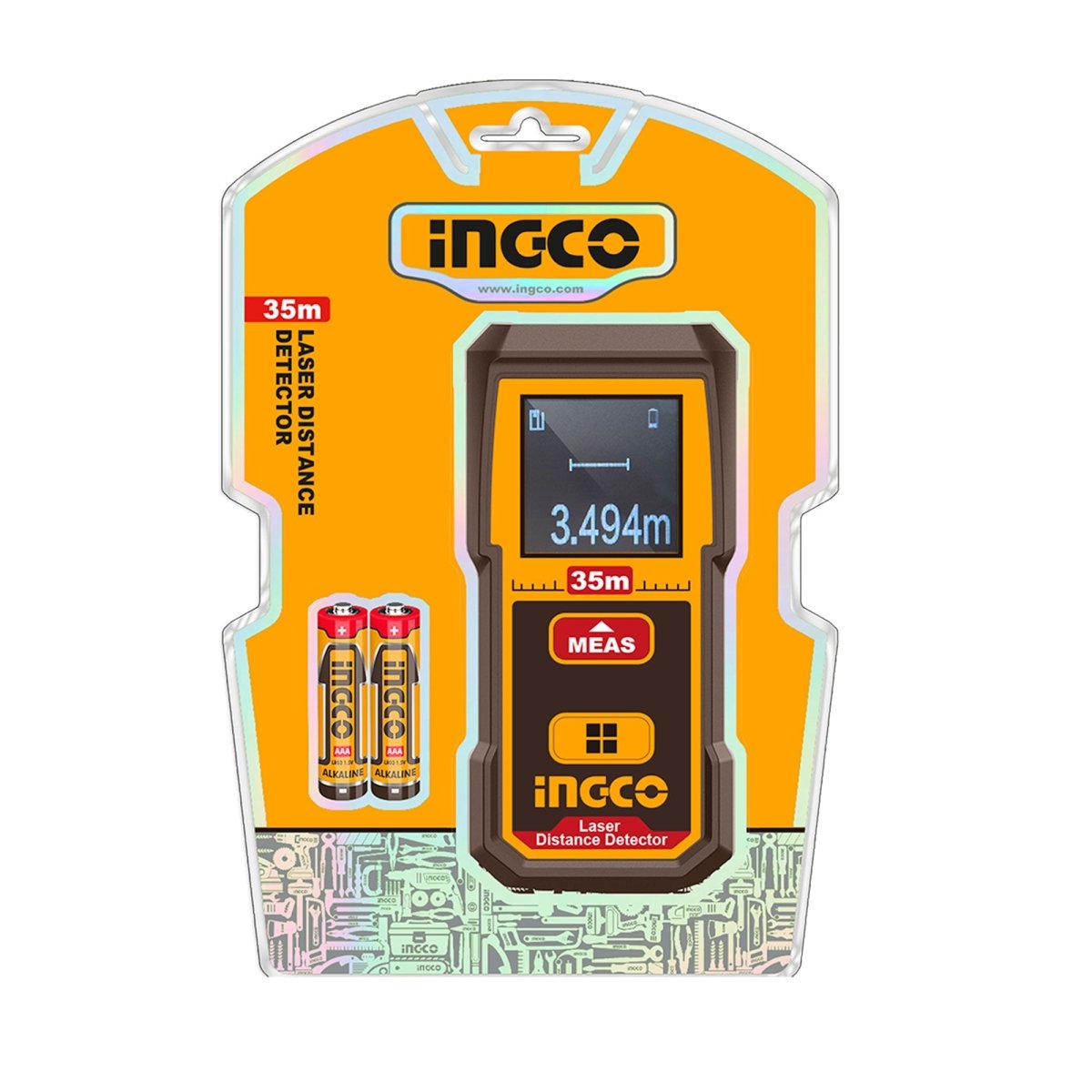 Medidor Láser de Distancia INGCO 35m Multifunción HLDD0355 - MARKEMSTORE - HERRAMIENTA PARA MEDICION