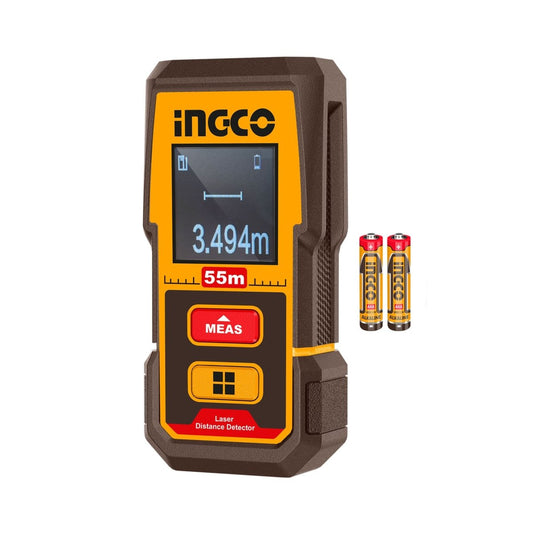 Medidor Láser de Distancia INGCO 55m ±2mm HLDD05086 - MARKEMSTORE - HERRAMIENTA PARA MEDICION