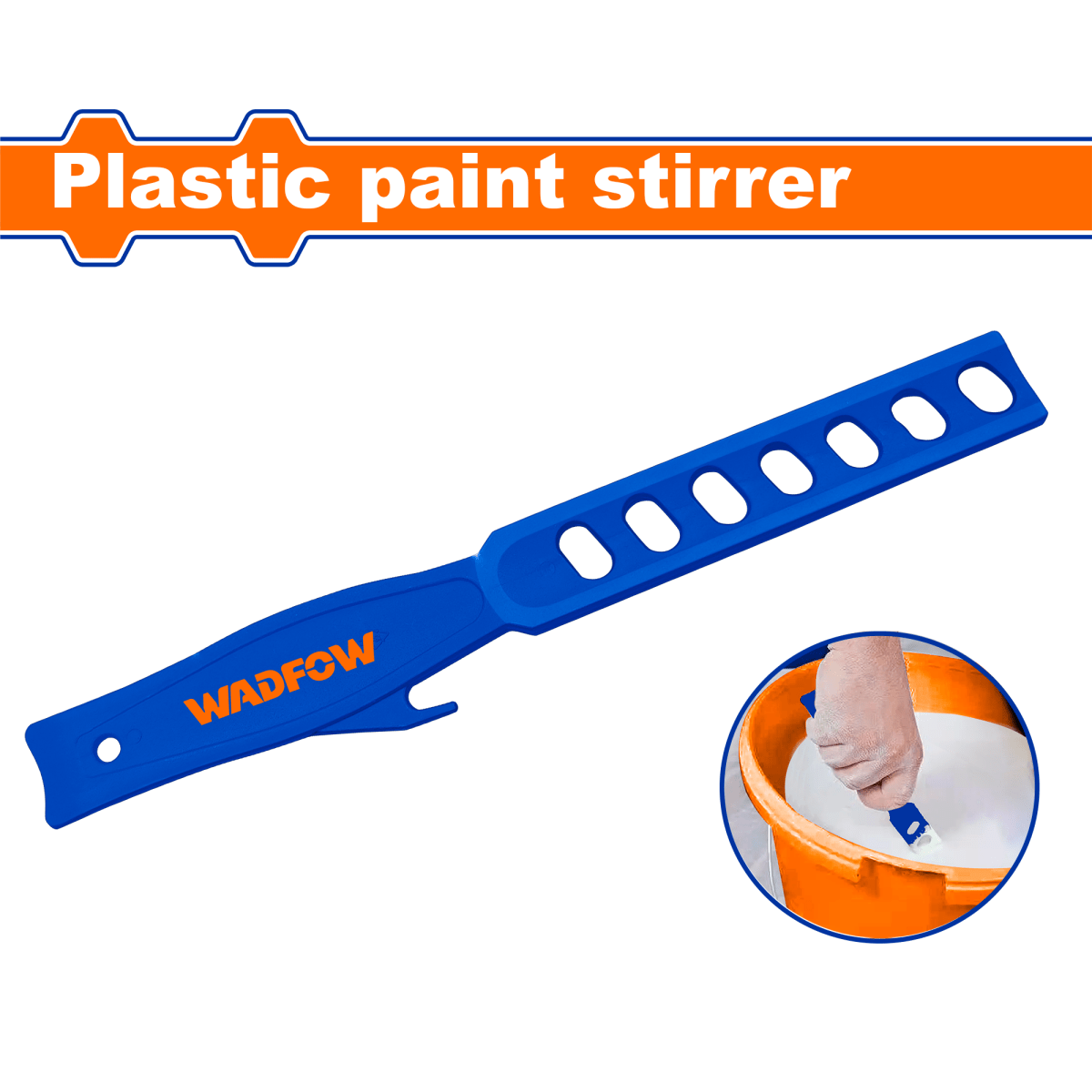 Mezclador de Pintura Plástico WADFOW 270x28mm PP WJA1301 - MARKEMSTORE -