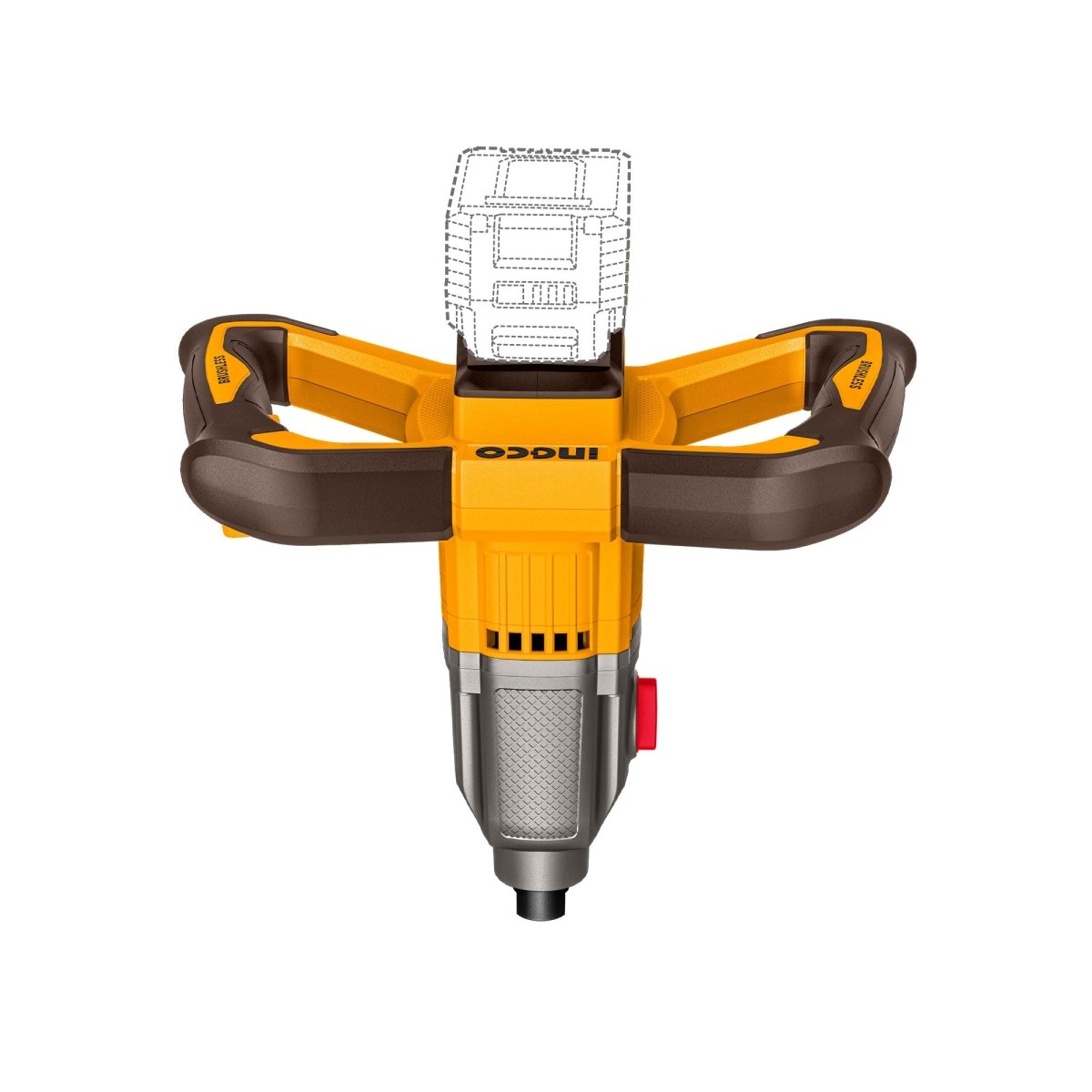 Mezcladora de Pintura y Concreto Inalámbrica INGCO 20V 800RPM UMXLI20162 - MARKEMSTORE - Mezcladores