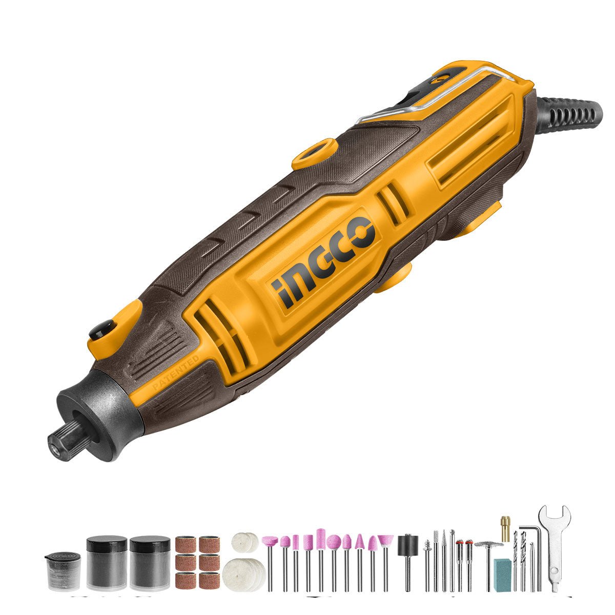 Mototool INGCO 200W con 149 Accesorios UMG2008 - MARKEMSTORE - Mototool y Accesorios