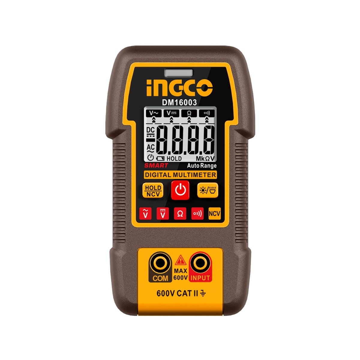 Multímetro Digital INGCO RMS 4000 Cuentas AC/DC 0.8 - 600V DM16003 - MARKEMSTORE - Multimetros