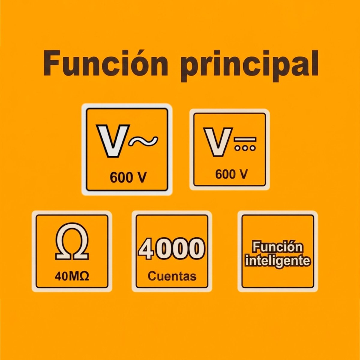 Multímetro Digital INGCO RMS 4000 Cuentas AC/DC 0.8 - 600V DM16003 - MARKEMSTORE - Multimetros