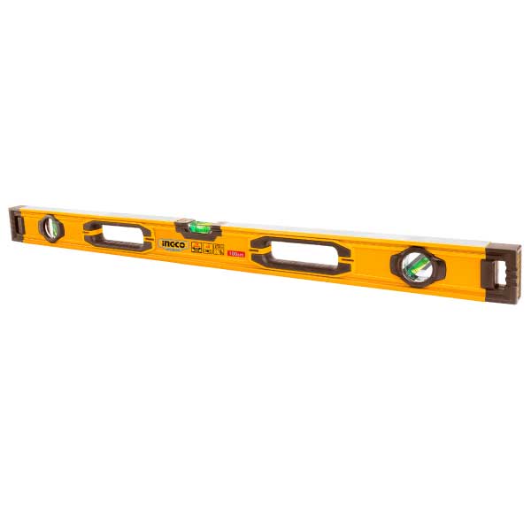Nivel de Aluminio INGCO HSL08100 100cm Spirit 1.5mm - MARKEMSTORE - Niveladores