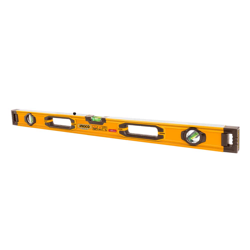 Nivel de Aluminio INGCO HSL08180 180cm Spirit 1.5mm | Nivel 1.8 Metros - MARKEMSTORE - Niveladores