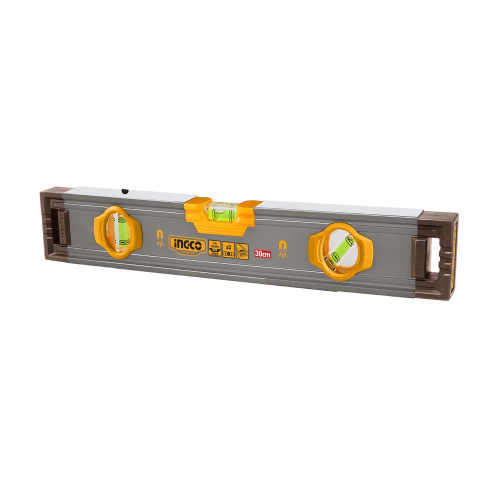 Nivel de Aluminio Magnético INGCO HSL38030M 30cm Spirit 1.5mm - MARKEMSTORE - Niveladores