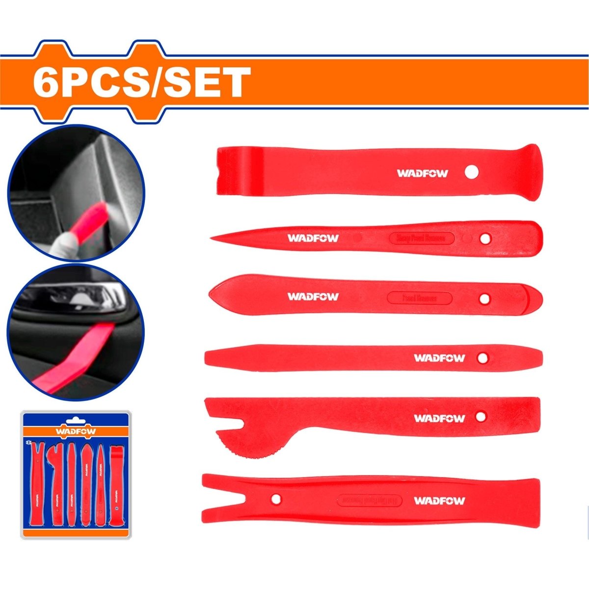 Palancas para Desmontar Paneles de Auto WADFOW 6 Piezas WQB5406 - MARKEMSTORE - Herramientas Mecánicas