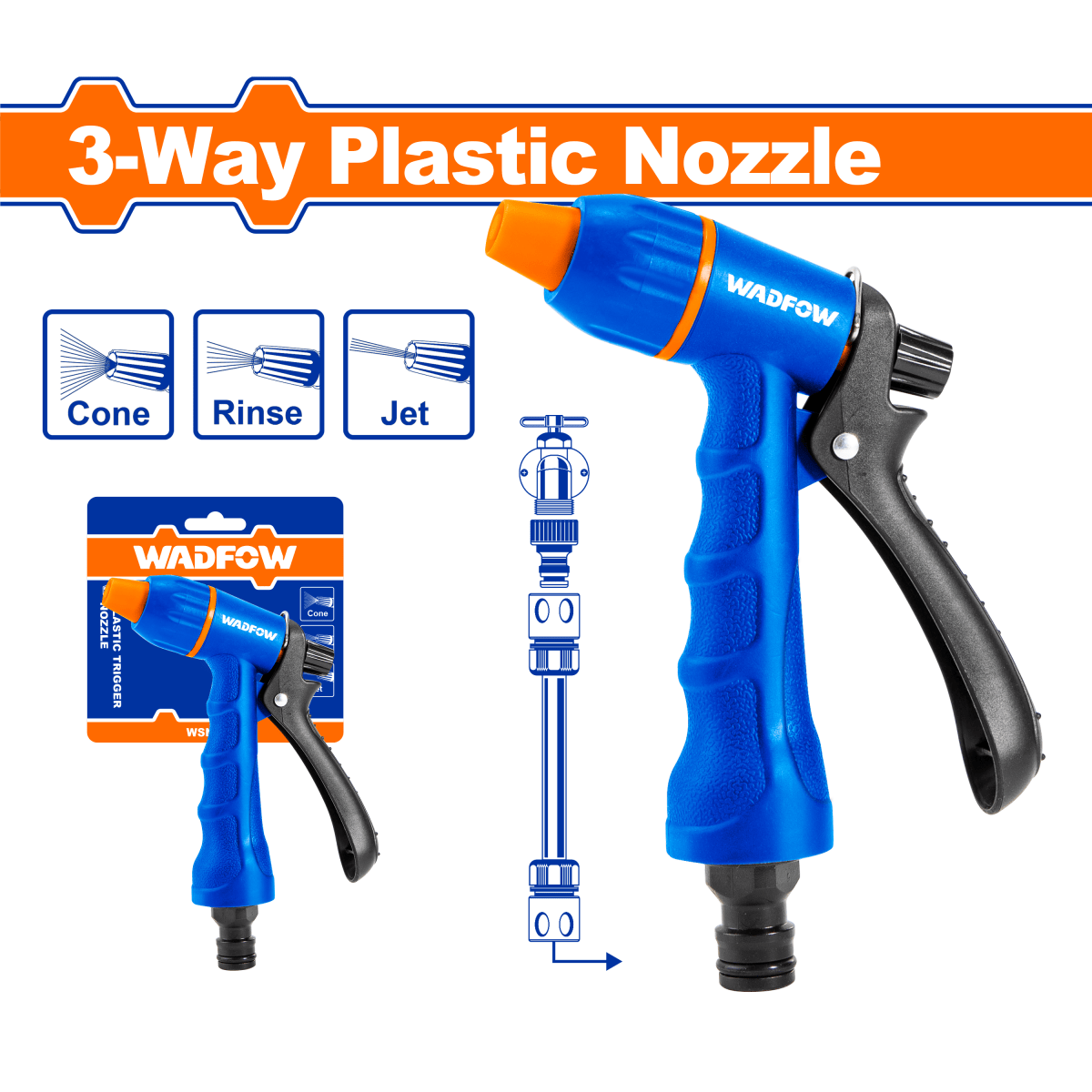 Pistola Agua Boquilla Plástica 3 Salidas Wsn1E03 - MARKEMSTORE -