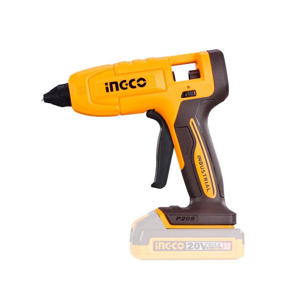 Pistola de Silicona INGCO 20V Inalámbrica 3 Barras 11.2mm CGGLI2003 - MARKEMSTORE - Pistolas y Sopladores