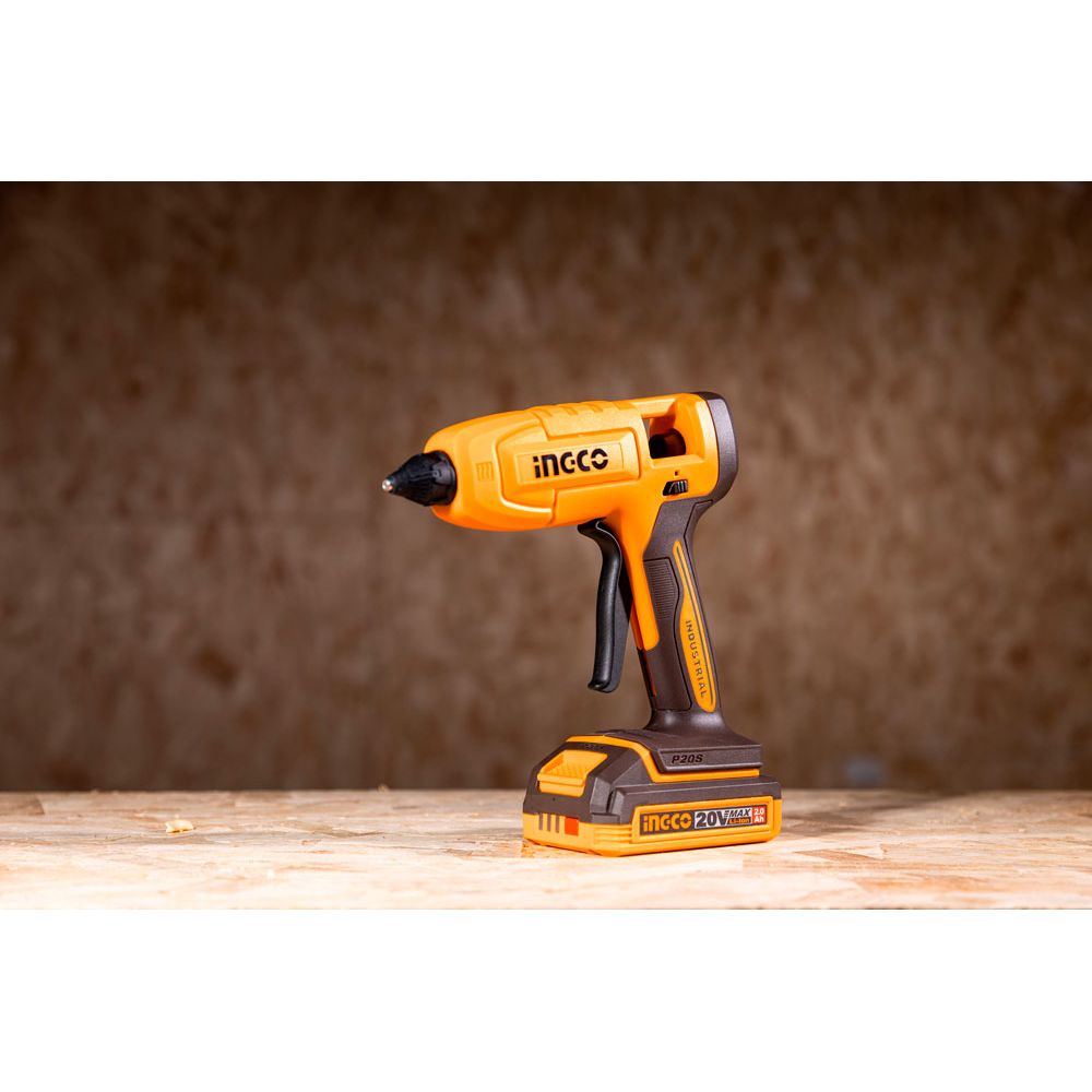 Pistola de Silicona INGCO 20V Inalámbrica 3 Barras 11.2mm CGGLI2003 - MARKEMSTORE - Pistolas y Sopladores
