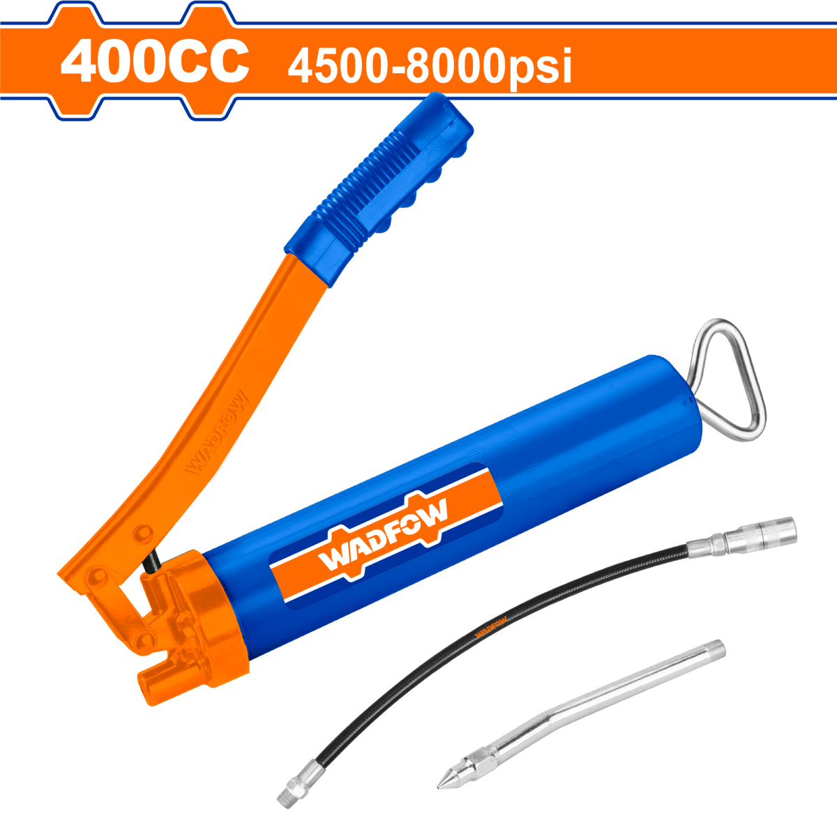 Pistola Engrasadora Manual Cap 400Cc 14Oz 4500PSI WADFOW WGG2540 - MARKEMSTORE - Ferreteria