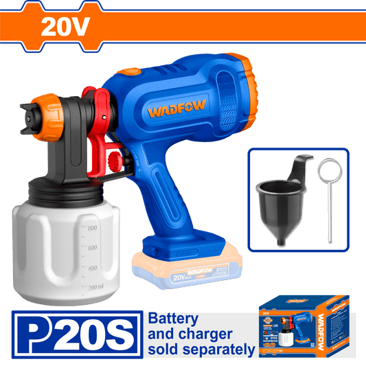 Pistola Pintar Inalambrica 20V Cap 800Ml WADFOW WSU3066 - MARKEMSTORE -
