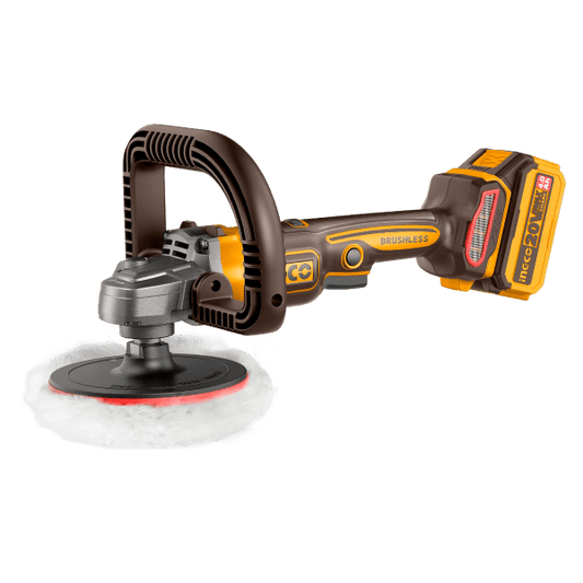Polichadora Inalámbrica INGCO 20V 180mm 400 - 2500RPM - APLI2018 - MARKEMSTORE - Polichadora