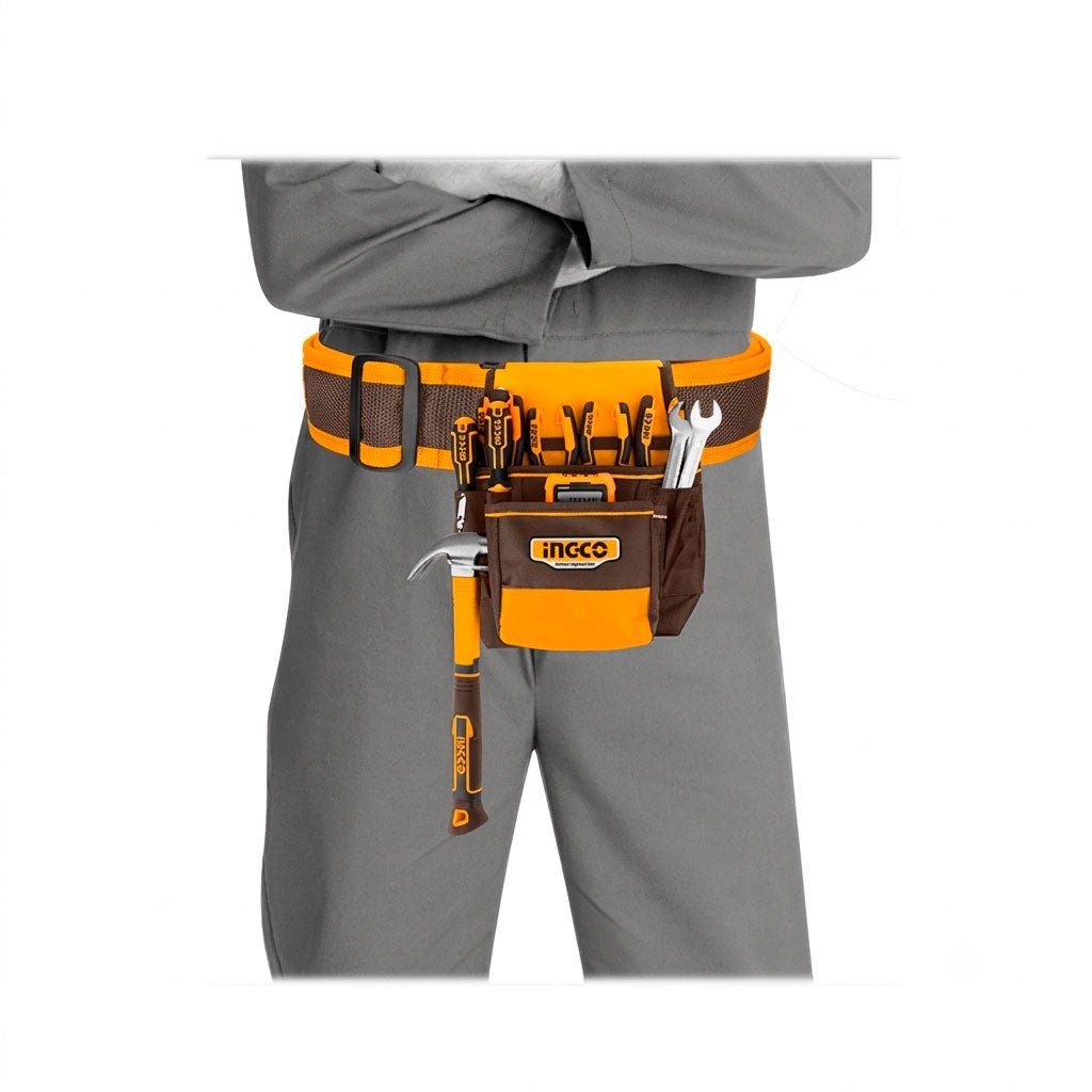 Porta Herramientas INGCO 35x32cm 9 Bolsillos 10kg HTBP010128 - MARKEMSTORE - Tulas y Maletines