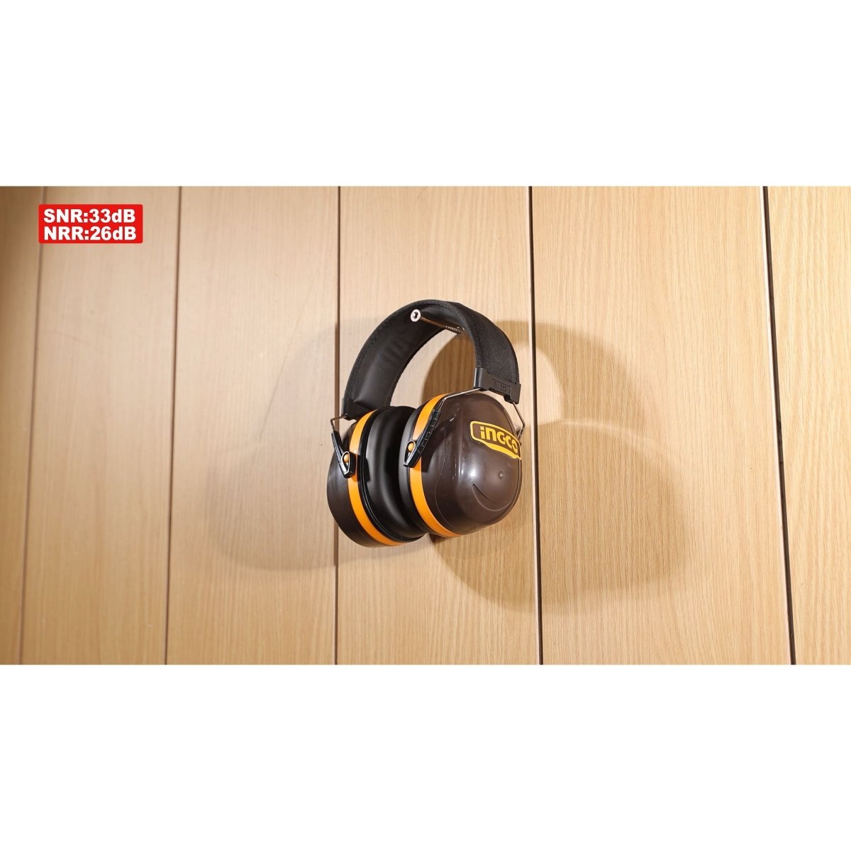 Protector Auditivo INGCO Tipo Copa NRR 26dB + Tapa Oídos HEM3328 - MARKEMSTORE - Seguridad Industrial