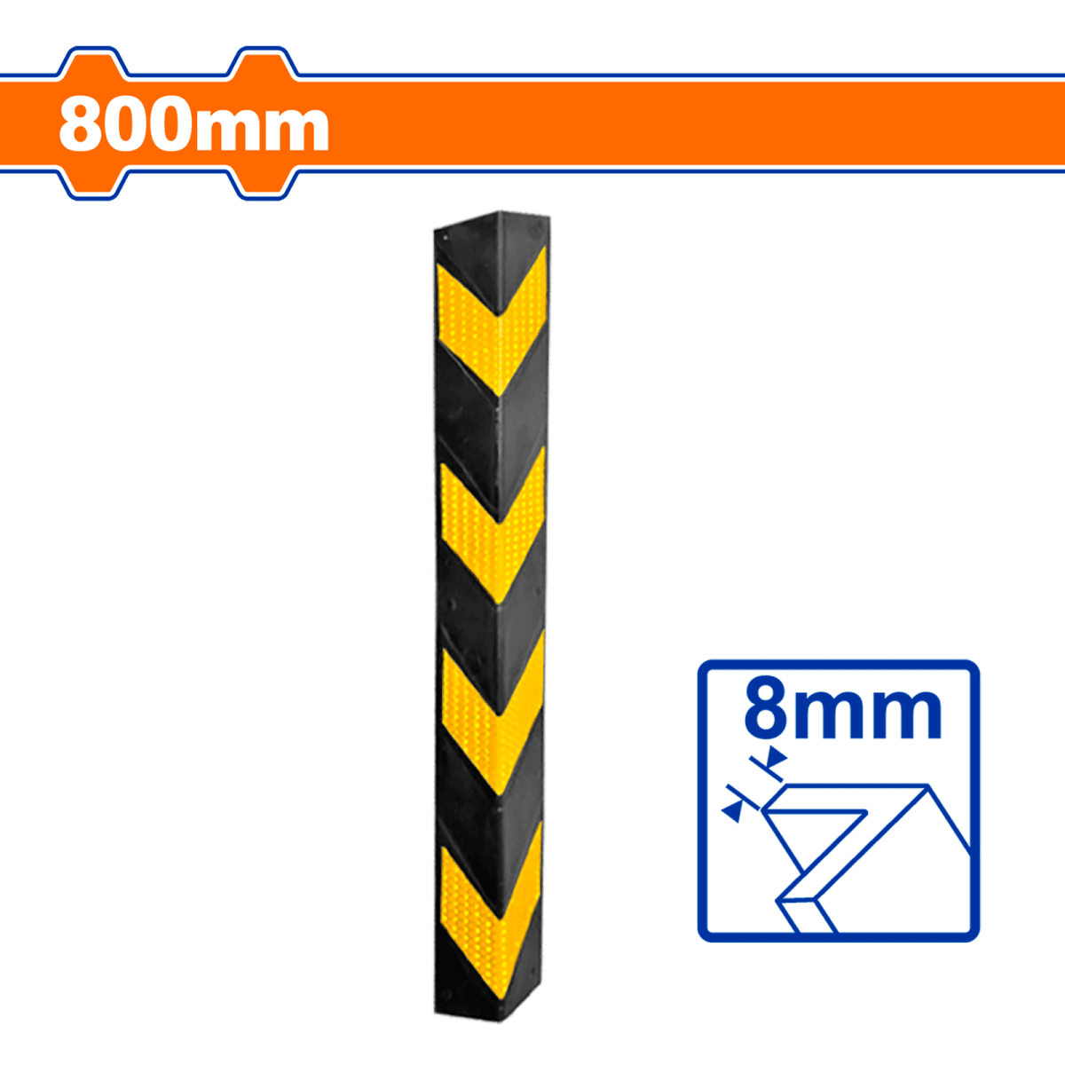 Protector de Esquina para Estacionamiento 80x10 cm WADFOW WYJ5A06 - MARKEMSTORE - seguridad industrial