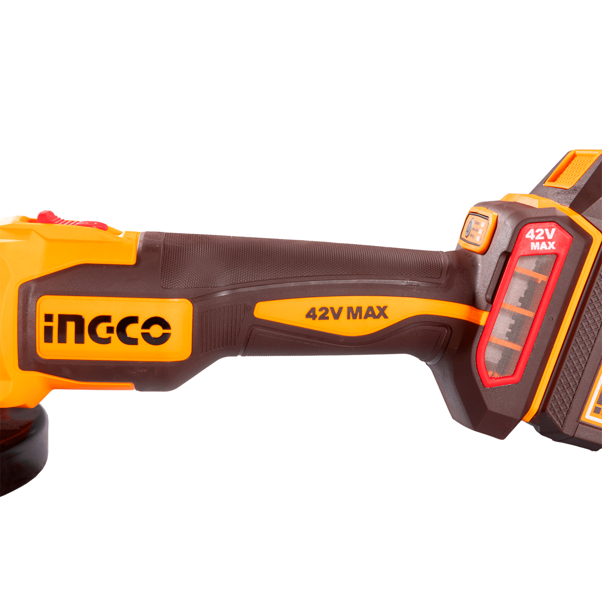Pulidora Angular INGCO 42V 4 - 1/2" 3 Velocidades + 2 Baterías 2.5Ah y Accesorios UCAGLI4128112 - MARKEMSTORE - Pulidoras