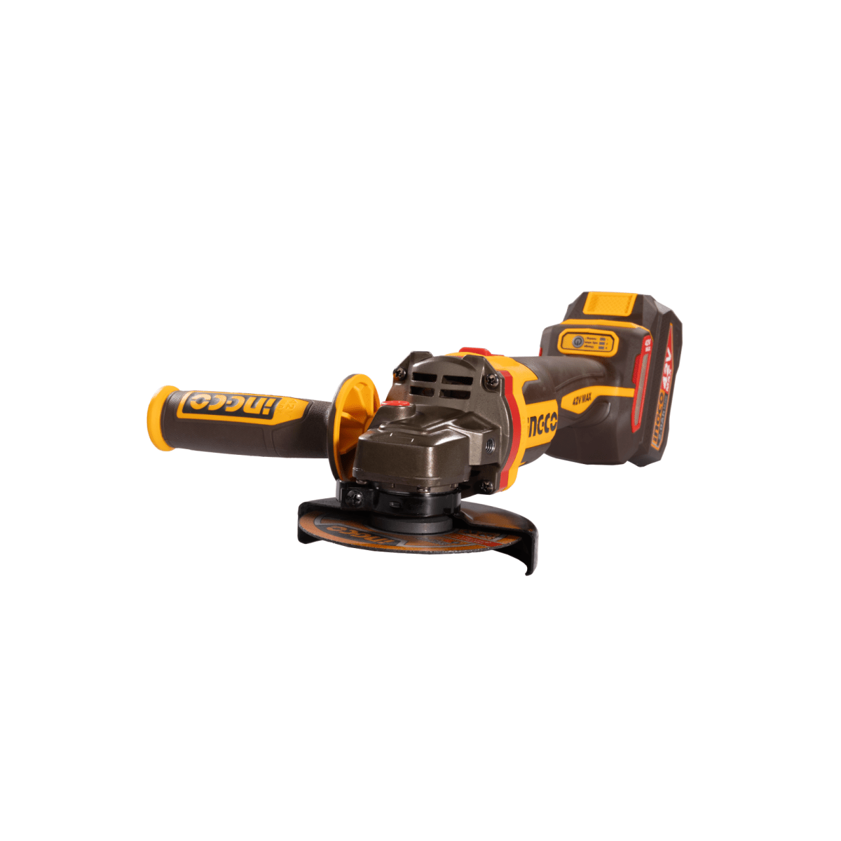 Pulidora Angular INGCO 42V 4 - 1/2" 3 Velocidades + 2 Baterías 2.5Ah y Accesorios UCAGLI4128112 - MARKEMSTORE - Pulidoras