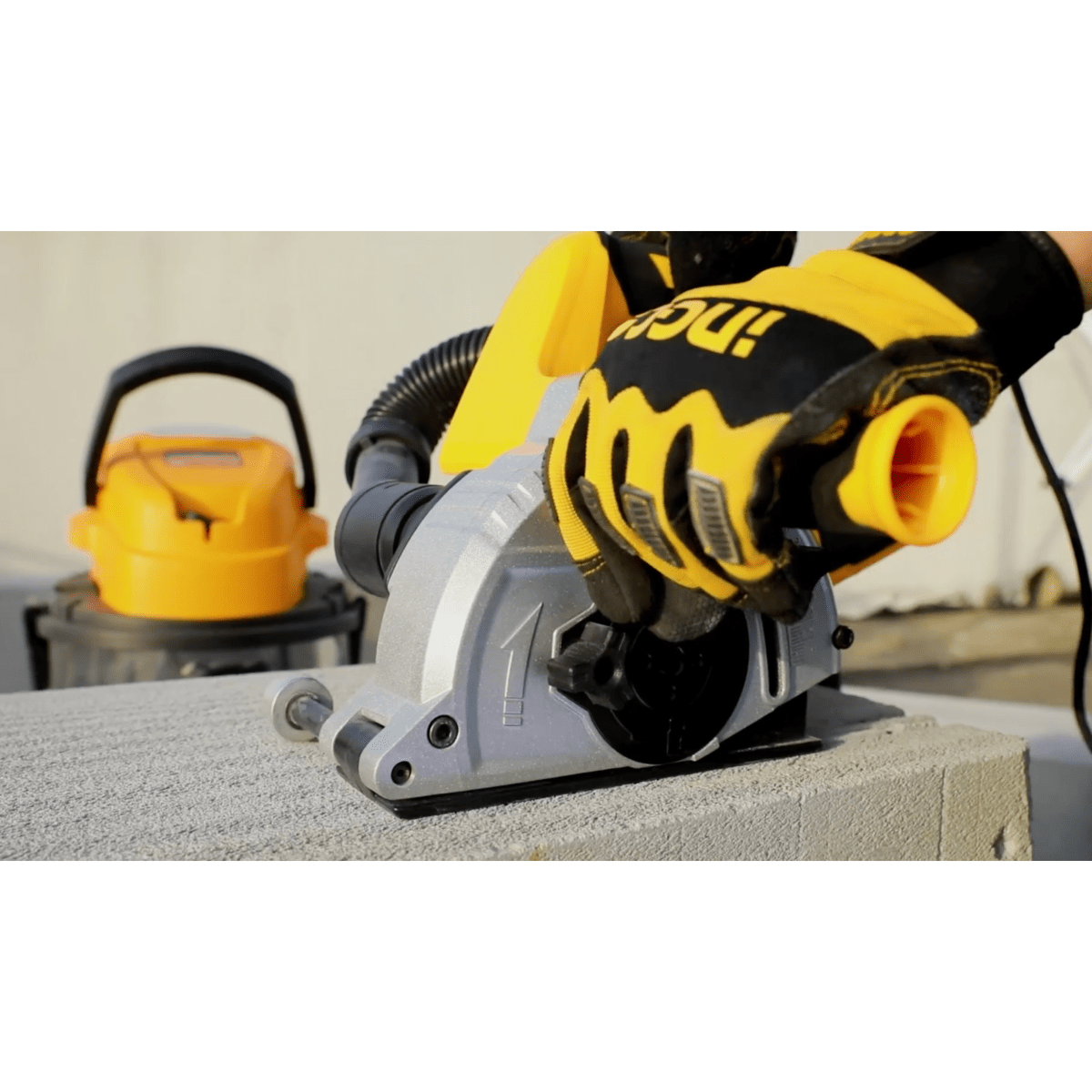 Recortadora Para Ranuras De Pared 110V 1500W 9000Rpm 5" Diam Con Cincel Y 4 Discos - MARKEMSTORE -
