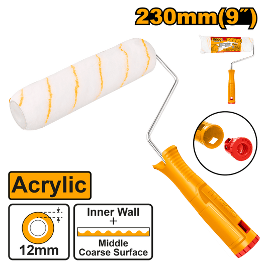 Rodillo Acrilico 9" Para Interiores Ingco HRHT282302 - MARKEMSTORE - 