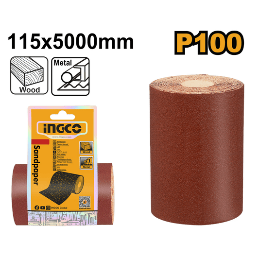Rollo Lija De Agua 5Mts G100 Ingco Akhs10065 - MARKEMSTORE - Lijas de Agua