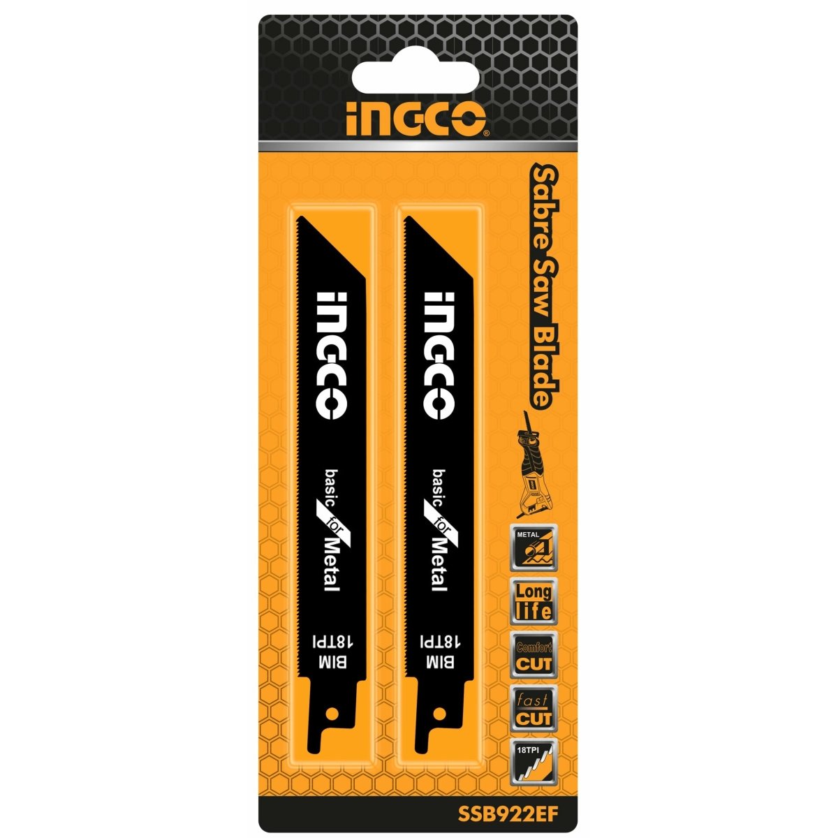 Set 2 cuchillas flexibles para metal 18D 150X19X0,9MM INGCO SSB922EF - MARKEMSTORE - Accesorios para Sierra