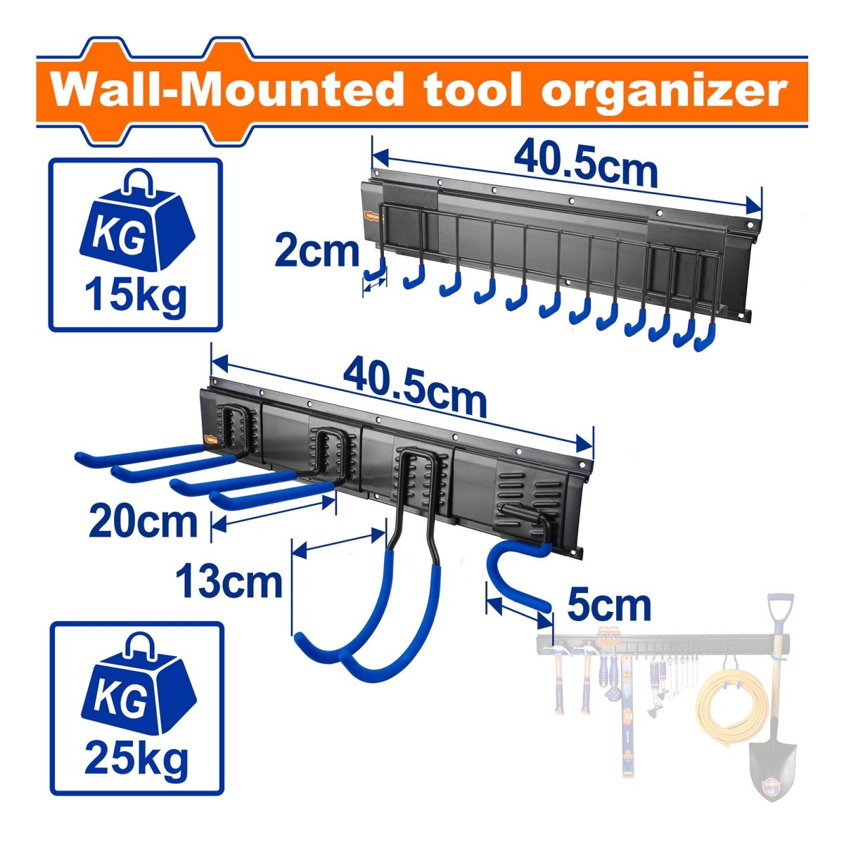 Set 7 Ganchos De Pared Para Herramientas WSNG1507 - MARKEMSTORE - Cajas y Organizadores