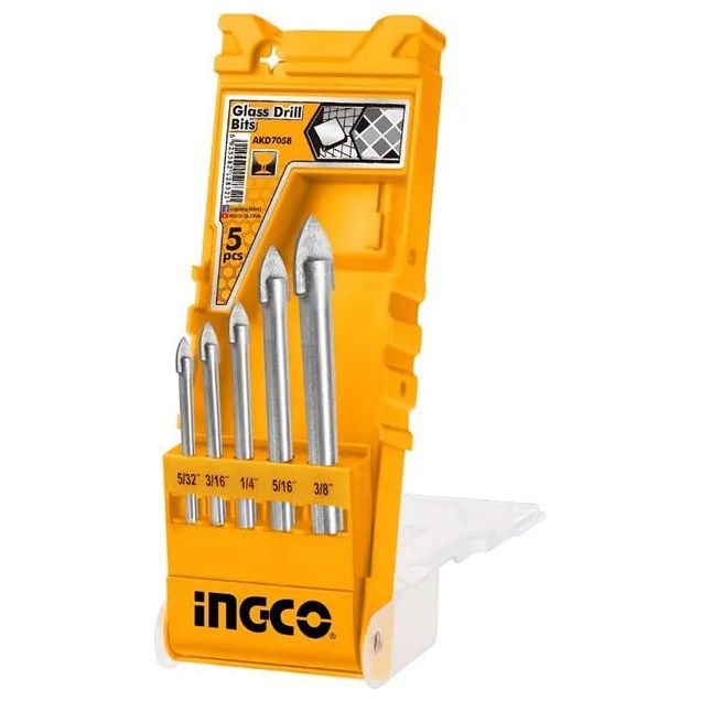 Set Broca Para Vidrio 5pcs INGCO UAKD7058 - MARKEMSTORE -
