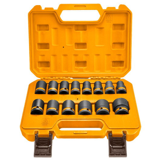 Set Dado Impacto 14 Piezas 1/2" INGCO Cr - Mo Profesional HKISSD12141 - MARKEMSTORE - Dados y accesorios