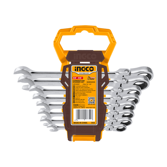 Set Llave Combinada Ind 8 Pcs 8 - 19mm INGCO HKSPAR1083 - MARKEMSTORE -