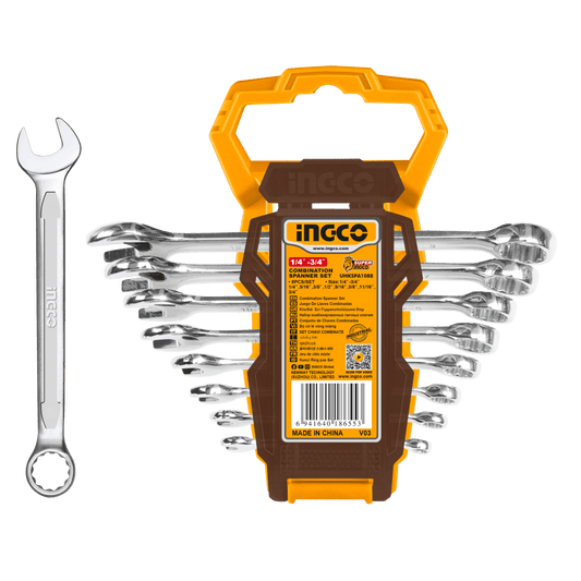 Set Llave Combinada Ind 8Pcs 1/4 - 3/4Pulg INGCO UHKSPA1088 - MARKEMSTORE - LLAVES Y JUEGOS