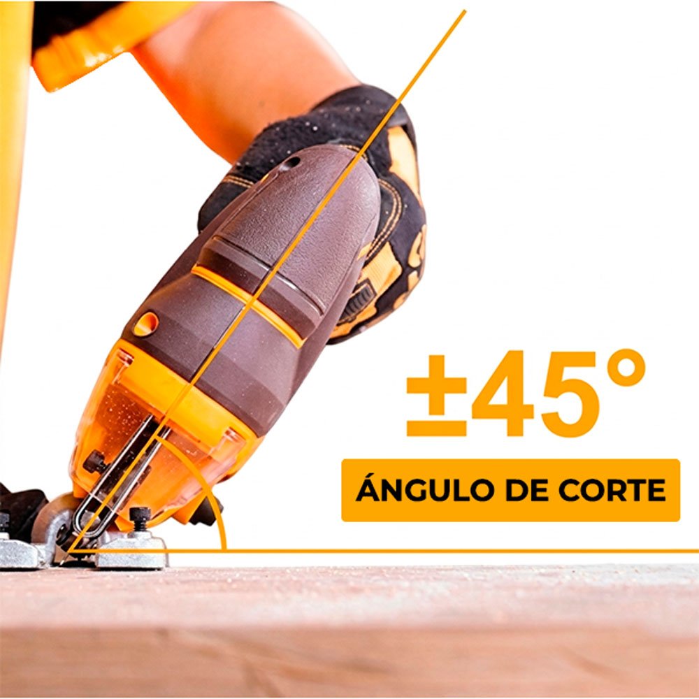 Sierra Caladora Inalámbrica INGCO 20V 3000RPM 5 Hojas CJSLI1008 - MARKEMSTORE - Sierras