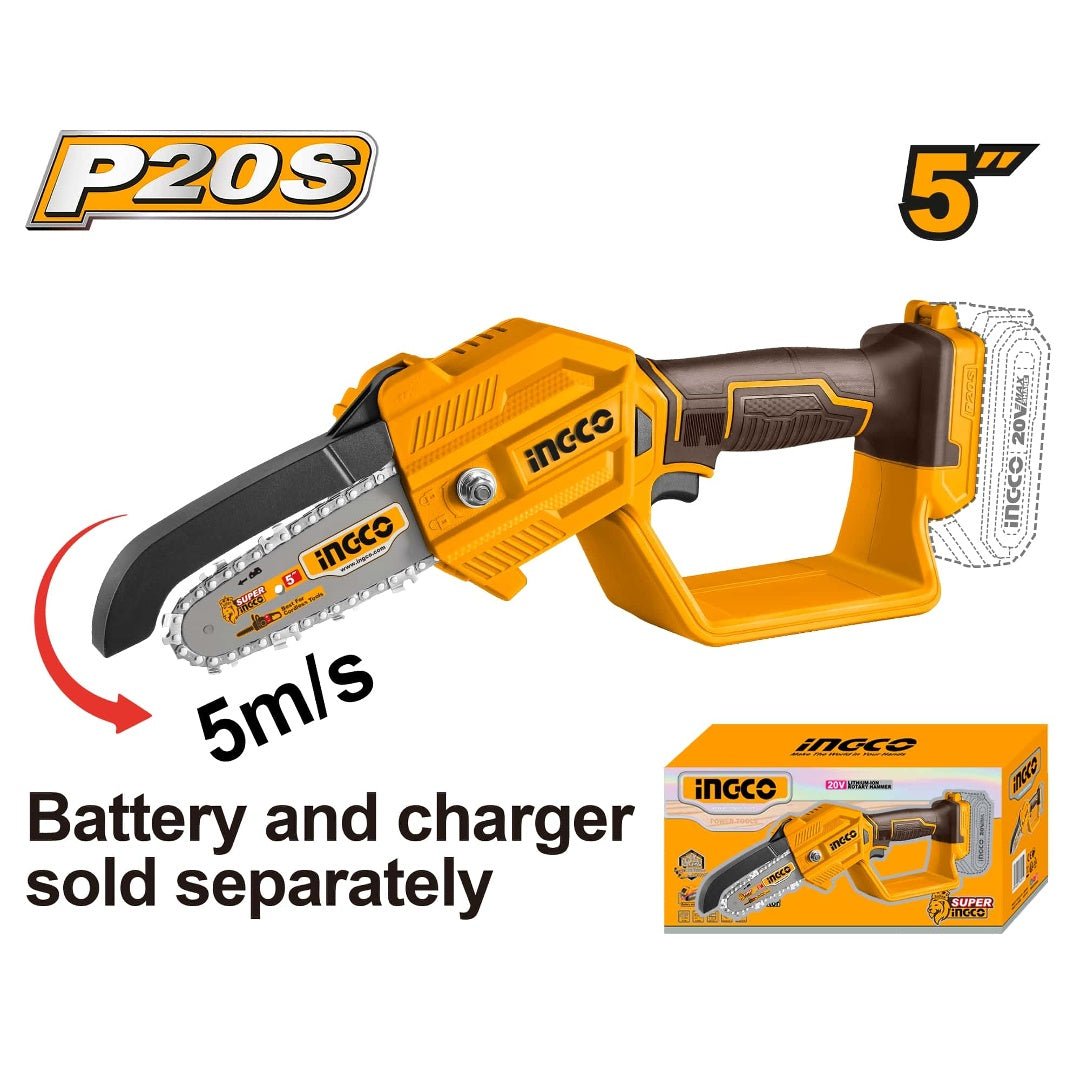 Sierra Podadora Inalámbrica 20V 5 Pulgadas INGCO CGSLI2058 - MARKEMSTORE -