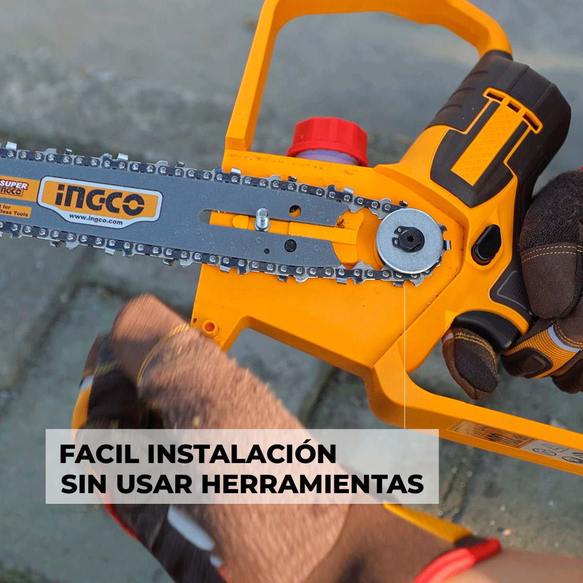 Sierra Podadora Inalámbrica INGCO 20V 8" facil instalación - CGSLI2088 - MARKEMSTORE