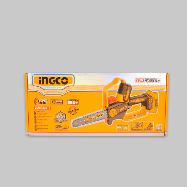 Sierra Podadora Inalámbrica INGCO 20V 8" Brushless 11m/s - CGSLI2088 - MARKEMSTORE - 