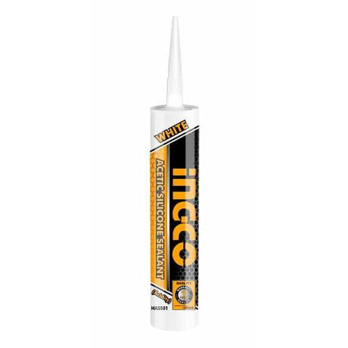 Silicona Acetica De Cartucho Blanca 300ml INGCO HASS01 - MARKEMSTORE - Ferreteria