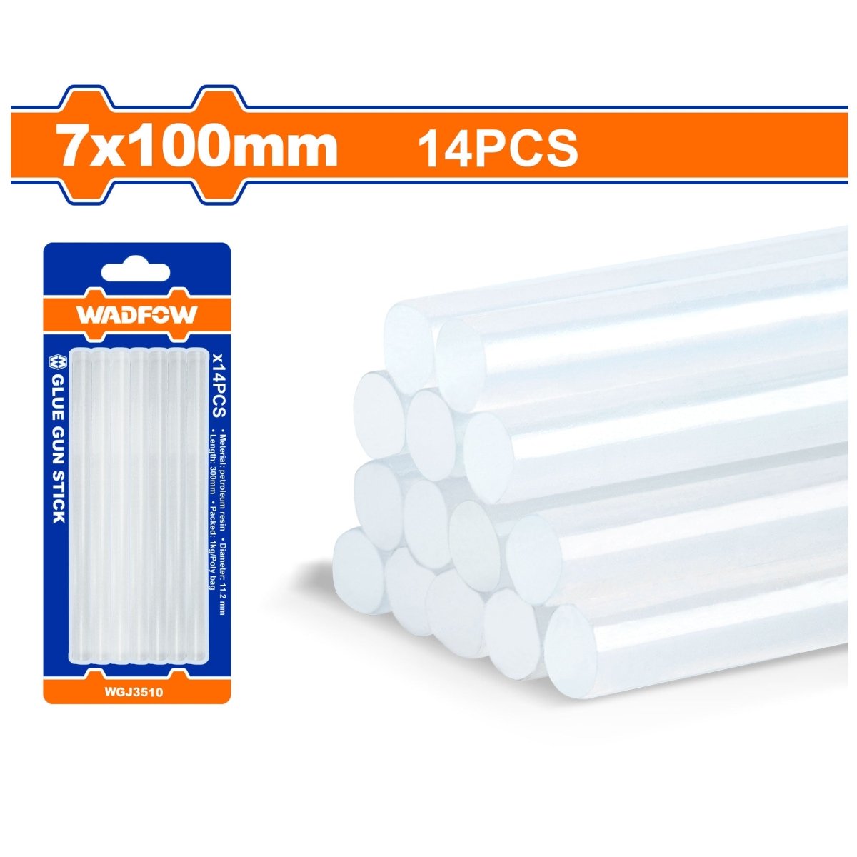 Silicona de barra 7MM 14PCS WADFOW WGJ3510 - MARKEMSTORE - Siliconas y Sellantes