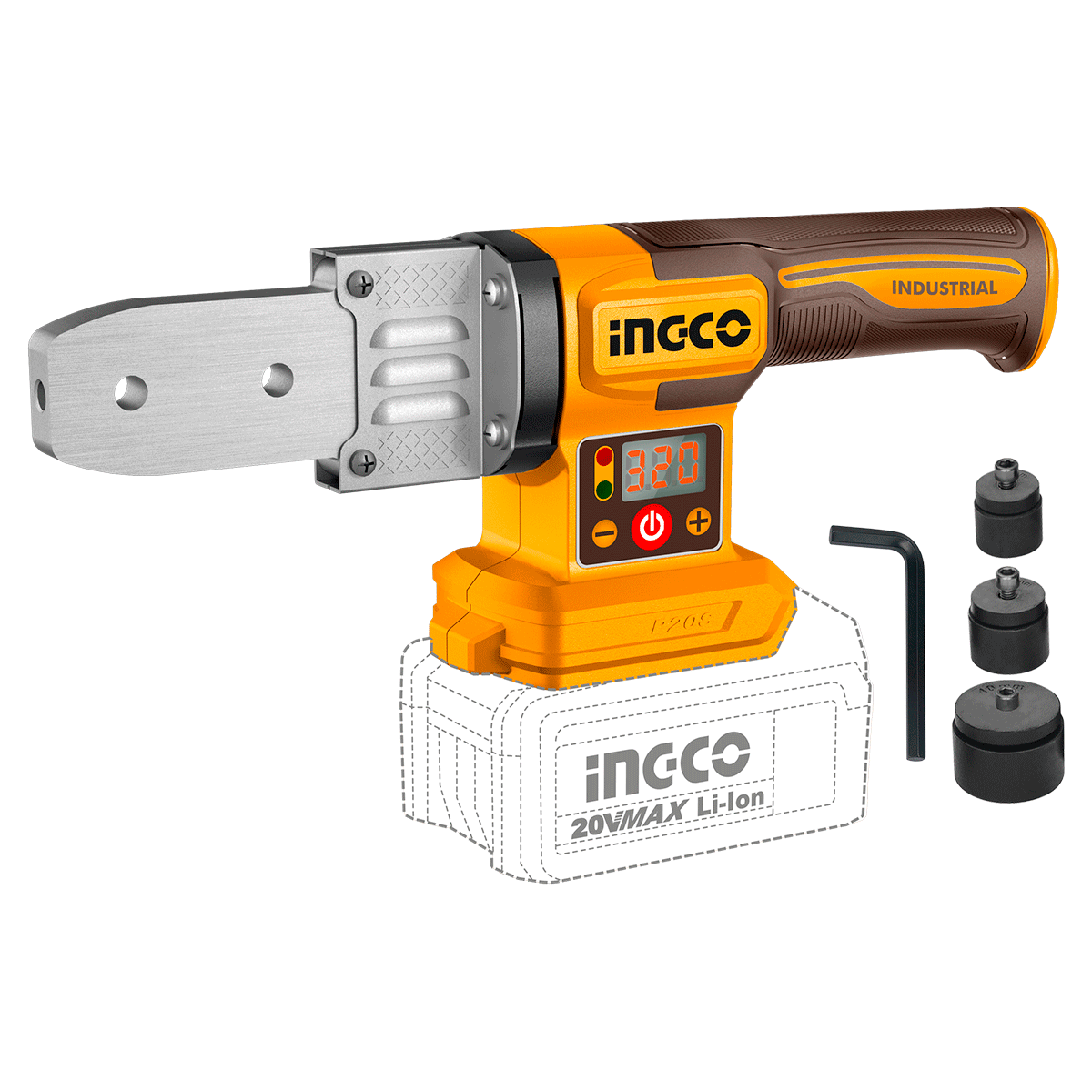 Soldador de Tubería Plástica Inalámbrico 20V INGCO PTWTLI2018 - Profesional - MARKEMSTORE - Soldadores