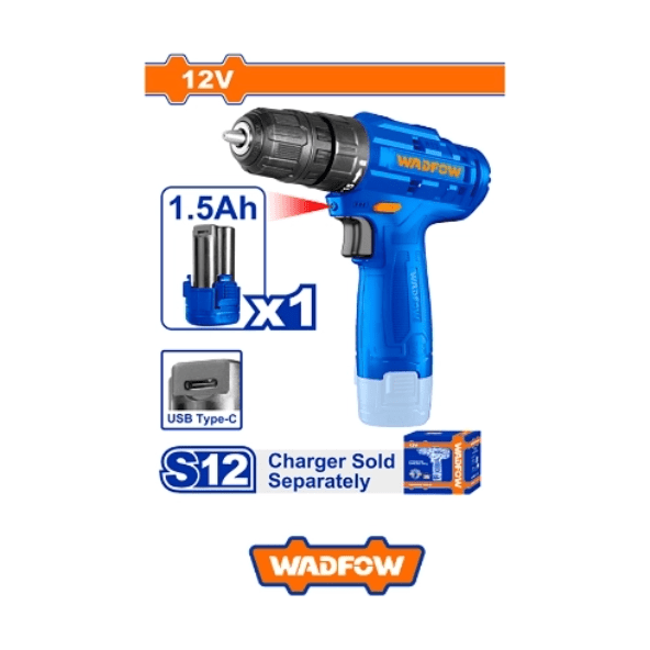 Taladro 12V Inalámbrico 0 - 750Rpm 20Nm M3/8 WADFOW WCDS510 - MARKEMSTORE - Taladro