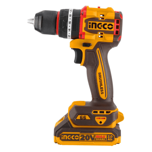 Taladro inalámbrico de Impacto 1/2 20V 66Nm INGCO UCIDLI20668 - MARKEMSTORE - Taladro INGCO