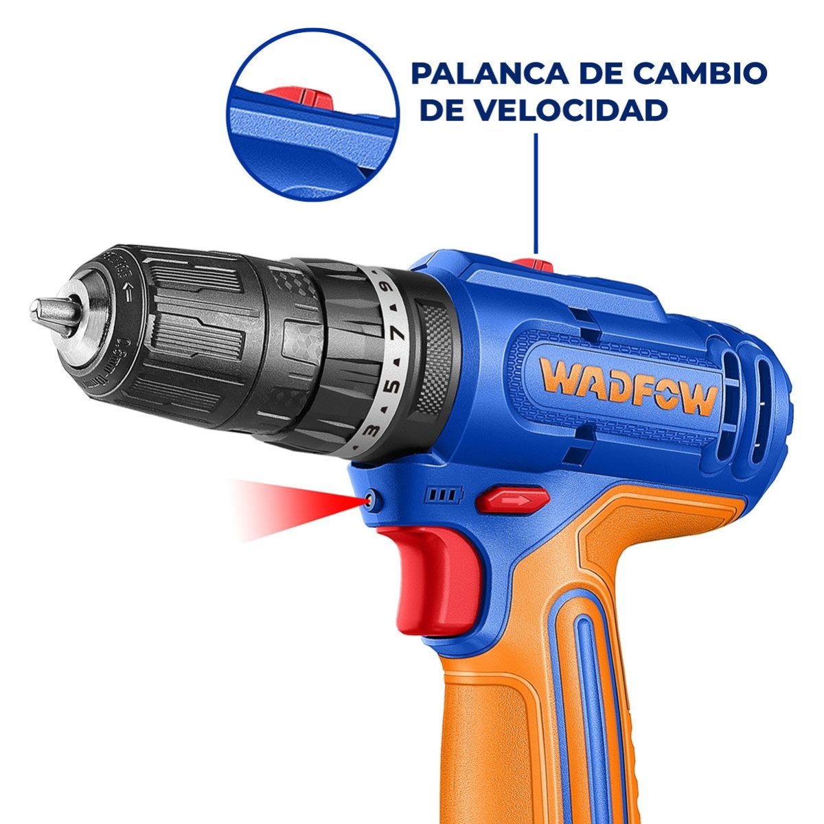 Taladro Inalámbrico de impacto 12V 20Nm WADFOW WCDS5681 - MARKEMSTORE - Taladro
